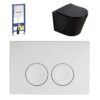 Geberit UP100 + Easy Flush Flat Zwart Compact + Delta 21 (wit)