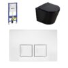 Geberit UP100 + Easy Flush Flat Zwart Compact + Delta 50 (wit)