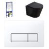 Geberit UP100 + Easy Flush Flat Zwart Compact + Delta 51 (wit)