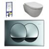 Geberit UP100 + Easy Flush Wit Compact + Delta 20 (glans chroom)