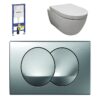 Geberit UP100 + Easy Flush Wit Compact + Delta 20 (mat chroom)