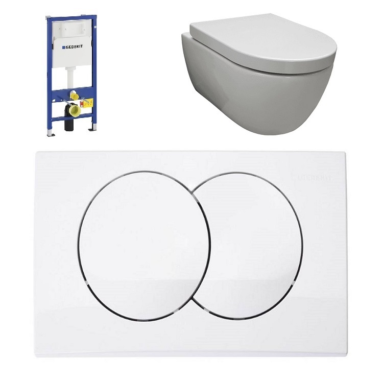 Geberit UP100 + Easy Flush Wit Compact + Delta 20 (wit)