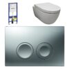 Geberit UP100 + Easy Flush Wit Compact + Delta 21 (mat chroom)
