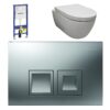 Geberit UP100 + Easy Flush Wit Compact + Delta 50 (mat chroom)