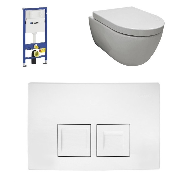 Geberit UP100 + Easy Flush Wit Compact + Delta 50 (wit)
