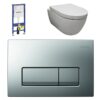 Geberit UP100 + Easy Flush Wit Compact + Delta 51 (mat chroom)