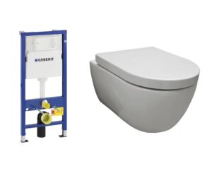 Geberit UP100 + Wandcloset Easy Flush wit