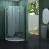 kwartronde douchecabine hoogte 180 cm