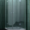 kwartronde douchecabine hoogte 180 cm