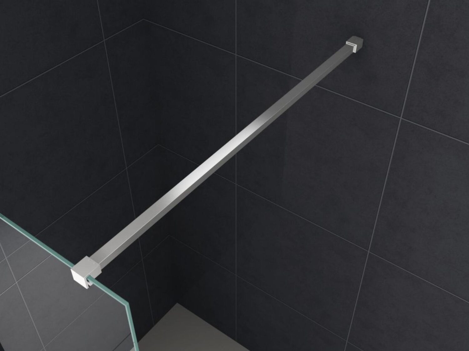 Stabilisatiestang chroom 140 cm vierkant
