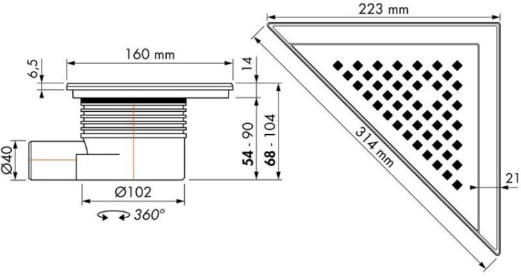 Easy Drain Aqua Delta RVS Vloerput - Afbeelding 2