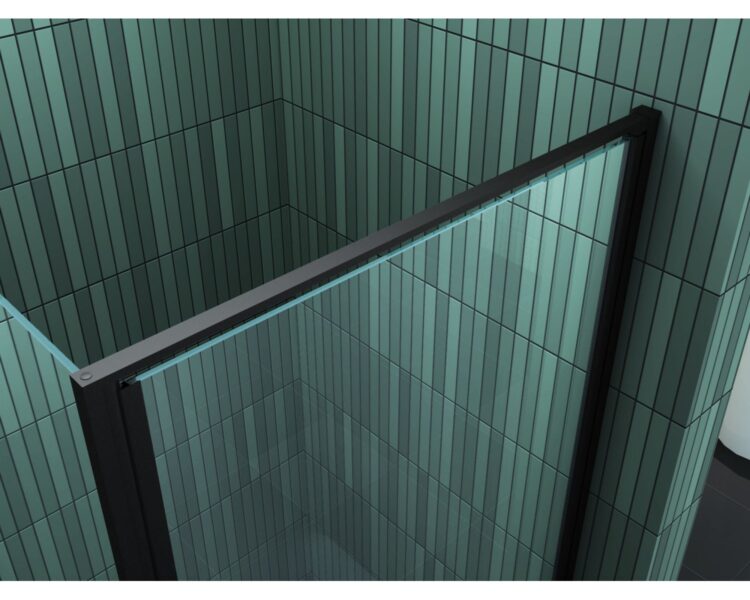 Trendy douchecabine met draaideur en mat zwarte profielen 80-90-100 cm - Afbeelding 4