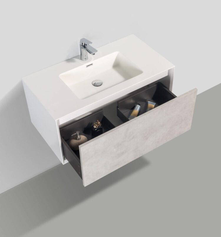 Badmeubel Dicomano wit-beton