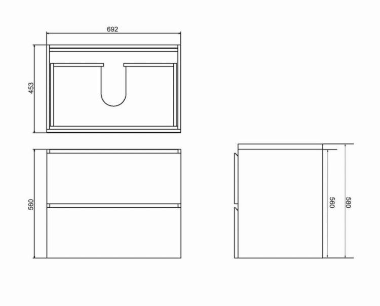 Badmeubel Slantone 70 cm