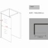 Inloopdouche 220 cm hoog 120 cm breed