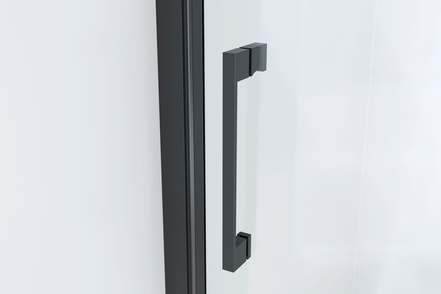 Douchecabine Frameless Zwart handvat