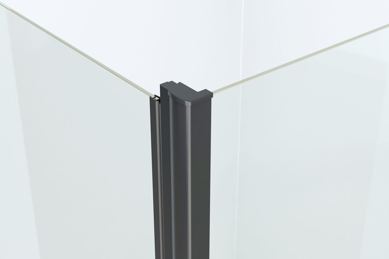 Douchecabine Frameless Zwart profielen