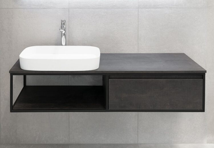 Badmeubel Rome Grijs / Betonlook (3 afmetingen) - Afbeelding 6