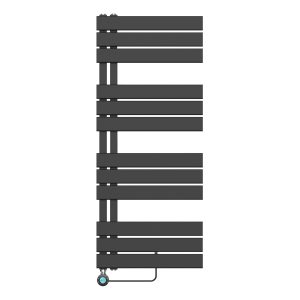 Elektrische radiator matzwart 120 x 50 cm