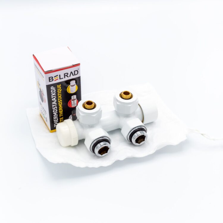 Middenaansluitset Haaks Wit (productfoto)