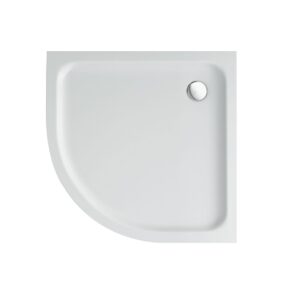 Kwartronde douchebak 15 cm hoog