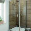 Douchecabine met draaideur met zijwand