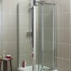 Vierkante douchecabine met vouwdeur