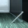 Douchecabine hoekinstap matte glasstrook