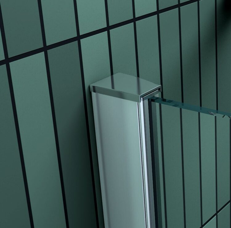 Douchecabine hoekinstap matte glasstrook