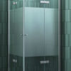 Douchecabine hoekinstap matte glasstrook