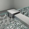 10 mm Inloopdouche met gebroken glas profiel