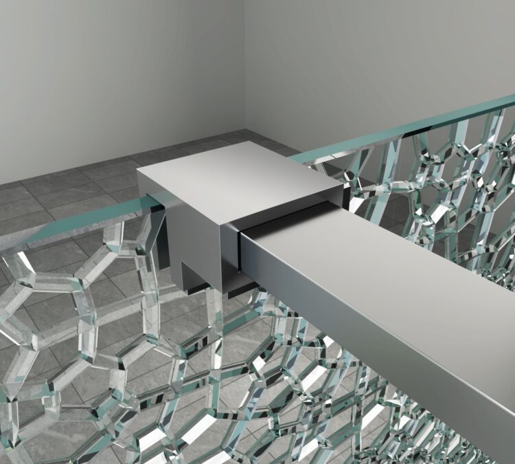 10 mm Inloopdouche met gebroken glas profiel
