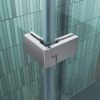 U-Vorm douchecabine met een glas hoogte van 180 cm.