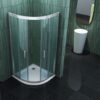Kwartronde douchecabine met schuifdeuren