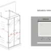 Douchecabine U vorm hoogte 180 cm