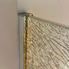 Inloopdouche met gebroken glas close