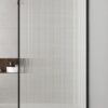 Inloopdouche zwart met geribbeld glas