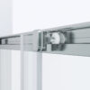 Detail rollers schuifdeur chroom
