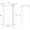 Nisdeur chroom 87-91 cm