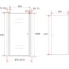 Nisdeur chroom 97-101 cm