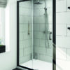 Douche nisdeur met zwarte profielen
