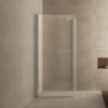 Chroom douchecabine met draaideur