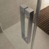 Chroom douchecabine met draaideur handvat