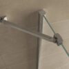 Chroom douchecabine met draaideur stabilisatiestang