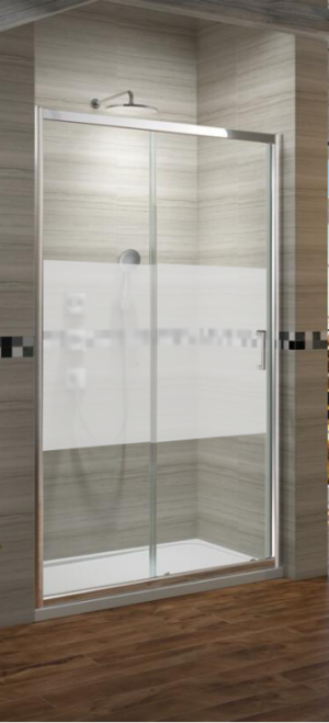 Trento schuifdeur met matte strook (120 cm breed)