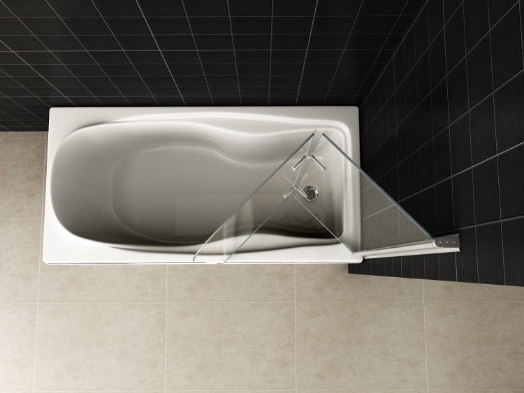 2-delig badwand 100 x 140 cm - Afbeelding 2
