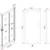 CR-B-hoekinstap-schuifdeuren-matzwart lijntekening 80 cm