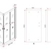 CR-B-hoekinstap-schuifdeuren-matzwart lijntekening 90 cm