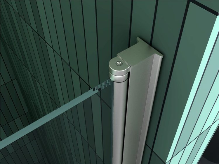 Badwand 1 vast deel & 2 vouwbare delen 150 x 140 cm - Afbeelding 6