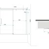 Badwand met schuifdeur